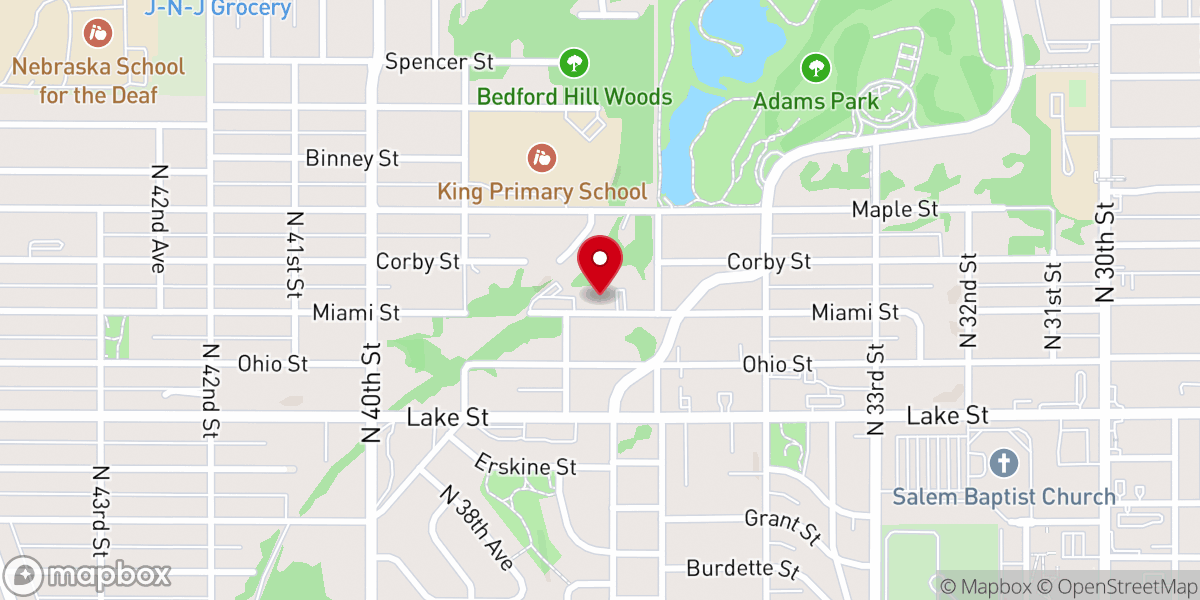 Map showing location of Antioch Church of God in Christ