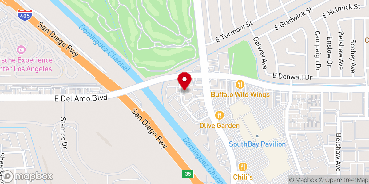 Map showing location of Victory Outreach Carson