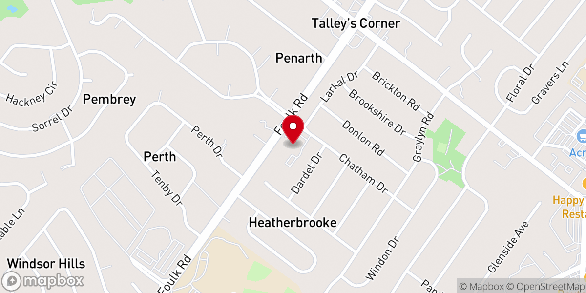 Map showing location of Lutheran Church of the Good Shepherd