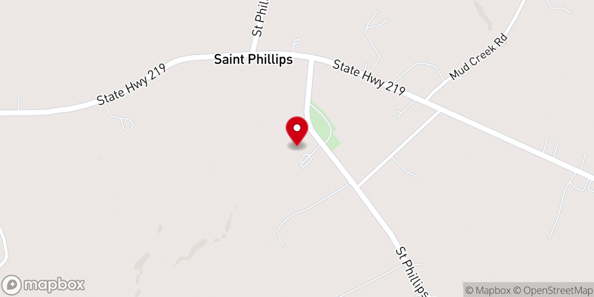 Map showing location of St Philip's Lutheran Church