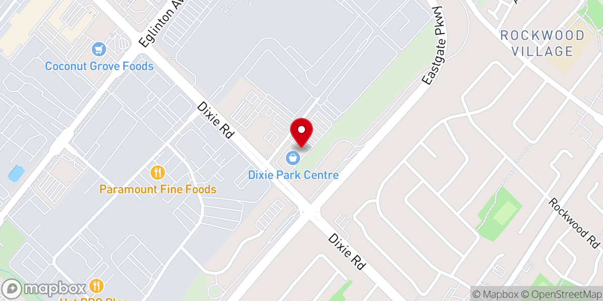 Map showing location of Mississauga Southern Chinese Baptist Church
