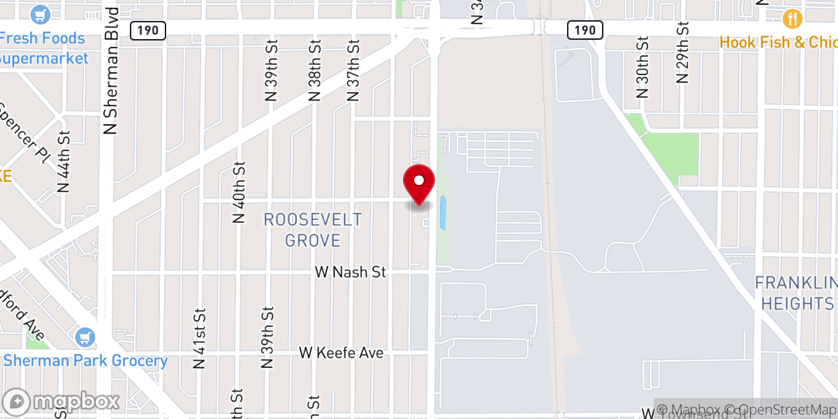 Map showing location of Sweet Communion Baptist Church