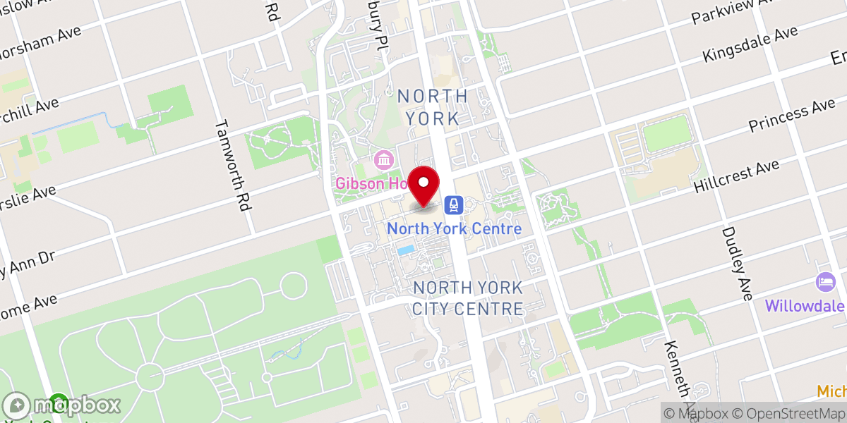Map showing location of North York Muslim Association