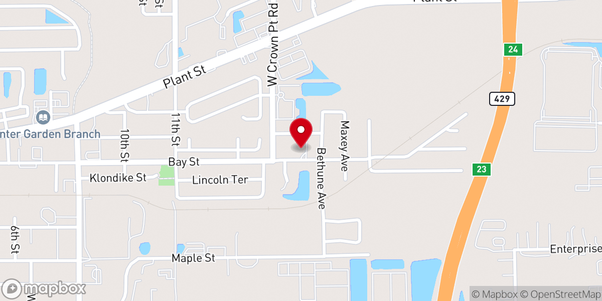 Map showing location of Bay Street Church of God