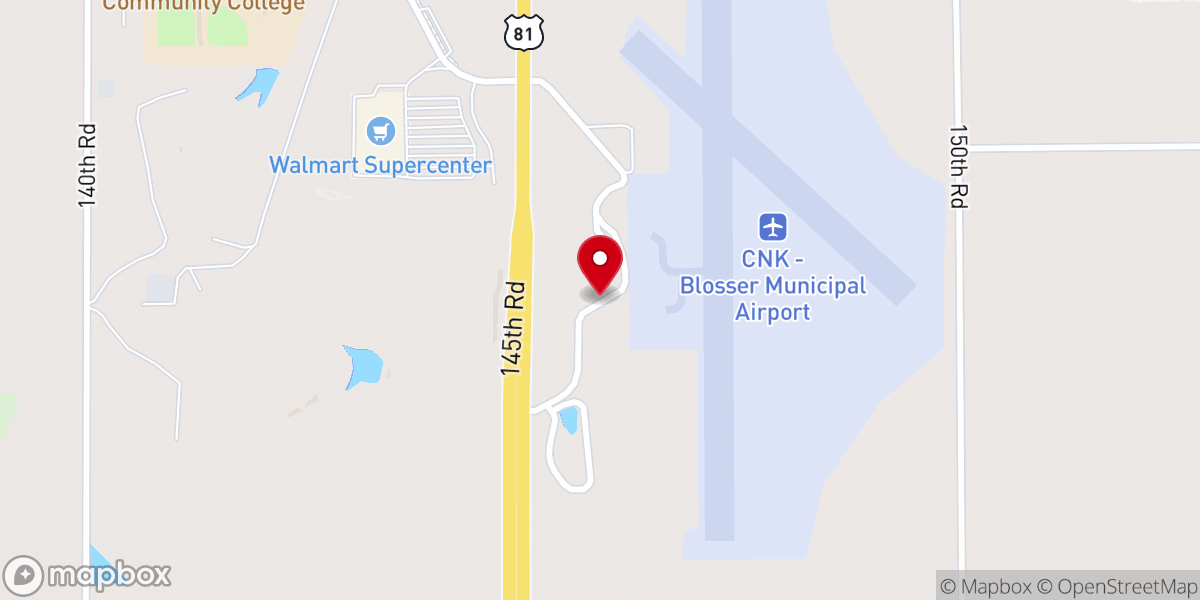 Map showing location of Airport Park Campground