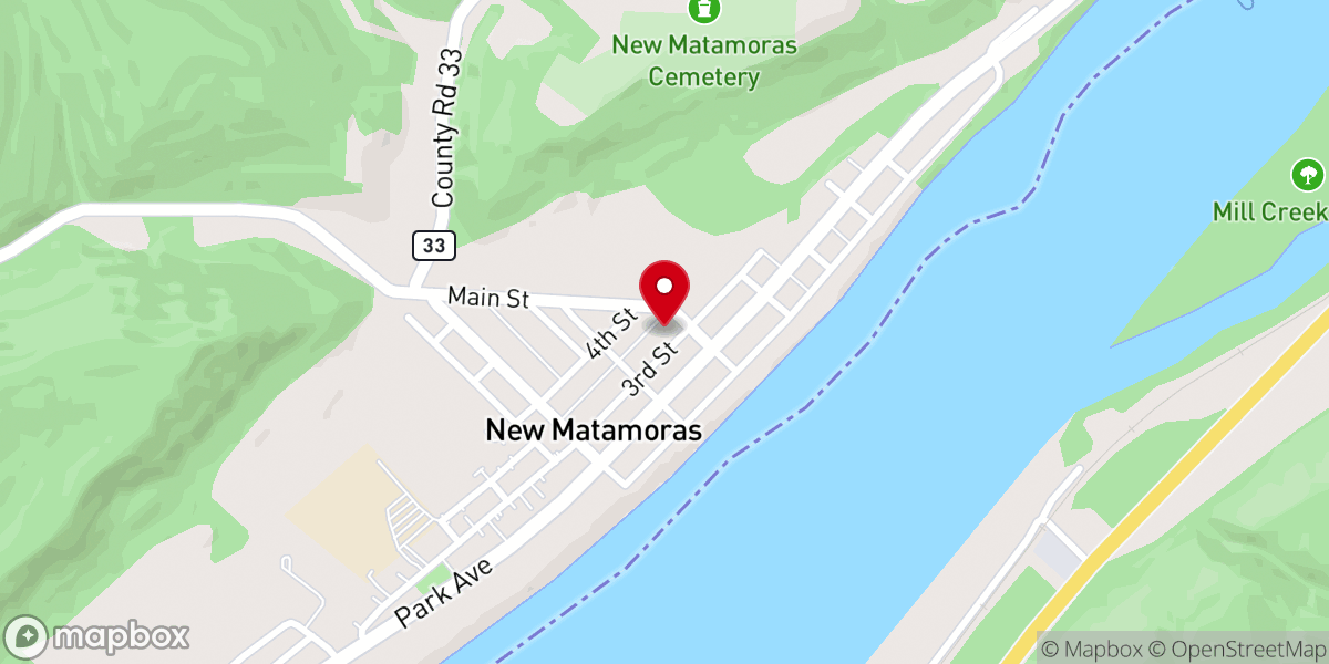 Map showing location of New Matamoras United Methodist
