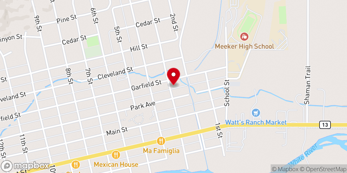 Map showing location of Grace Bible Church