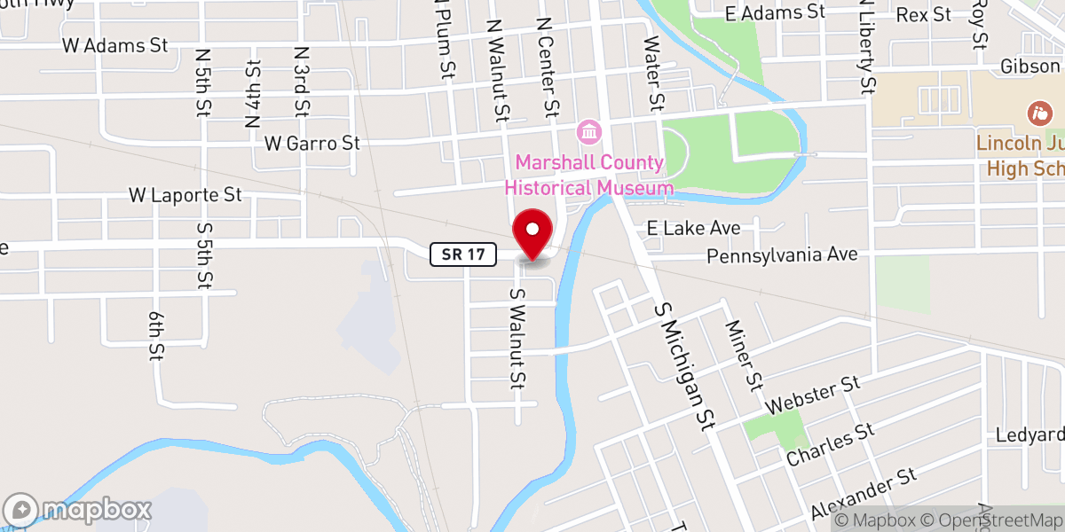 Map showing location of Marshall County Church of Christ