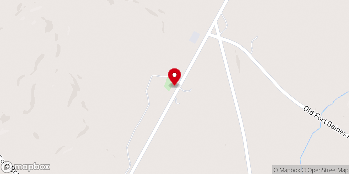 Map showing location of Shady Grove AME Church