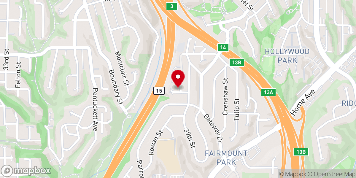 Map showing location of San Diego Friends Center
