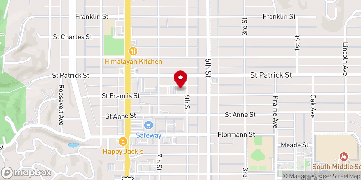 Map showing location of Agape Black Hills