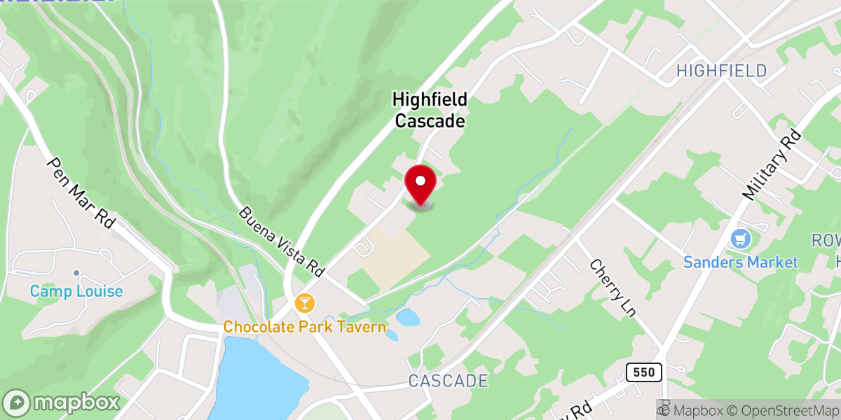 Map showing location of Highfield-Cascade
