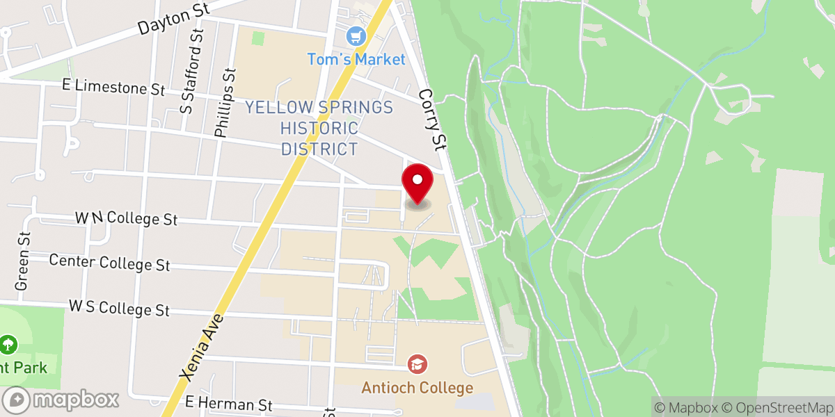 Map showing location of Yellow Springs Friends Meeting. Rockford Chapel.