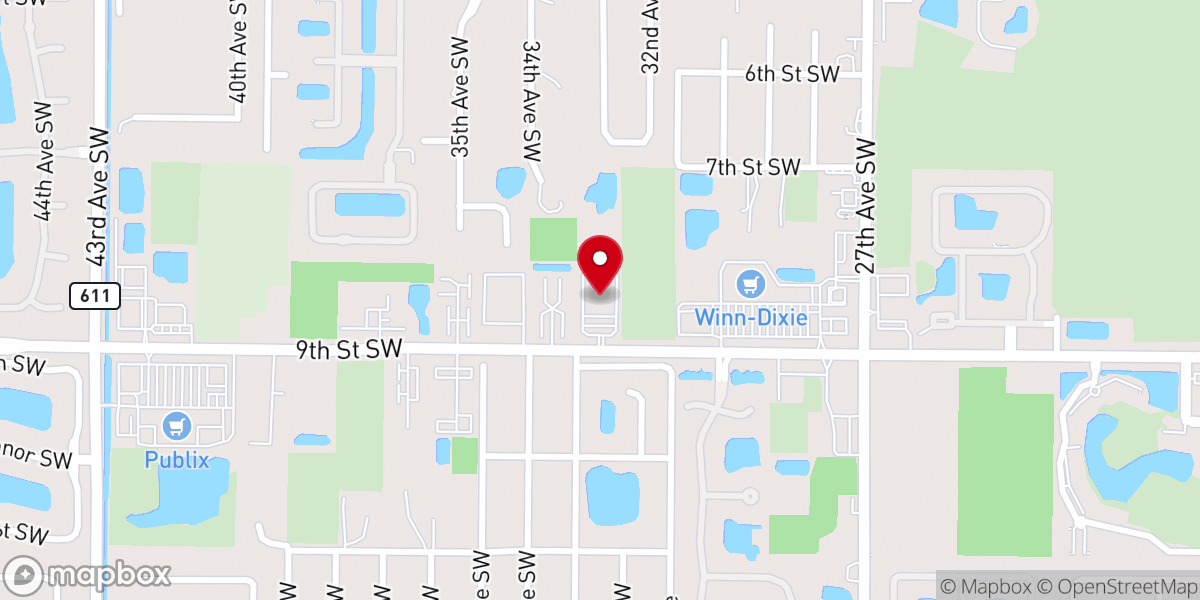 Map showing location of Vero Christian Church