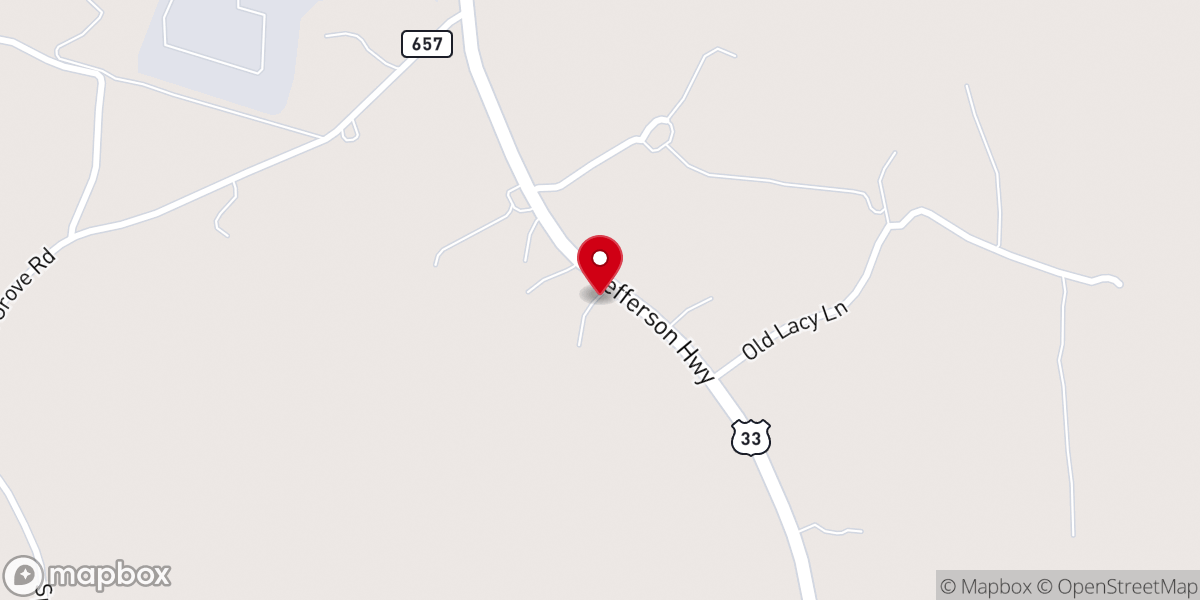 Map showing location of Bible Church