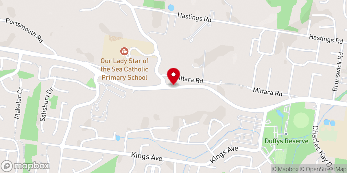 Map showing location of Terrigal Uniting Church