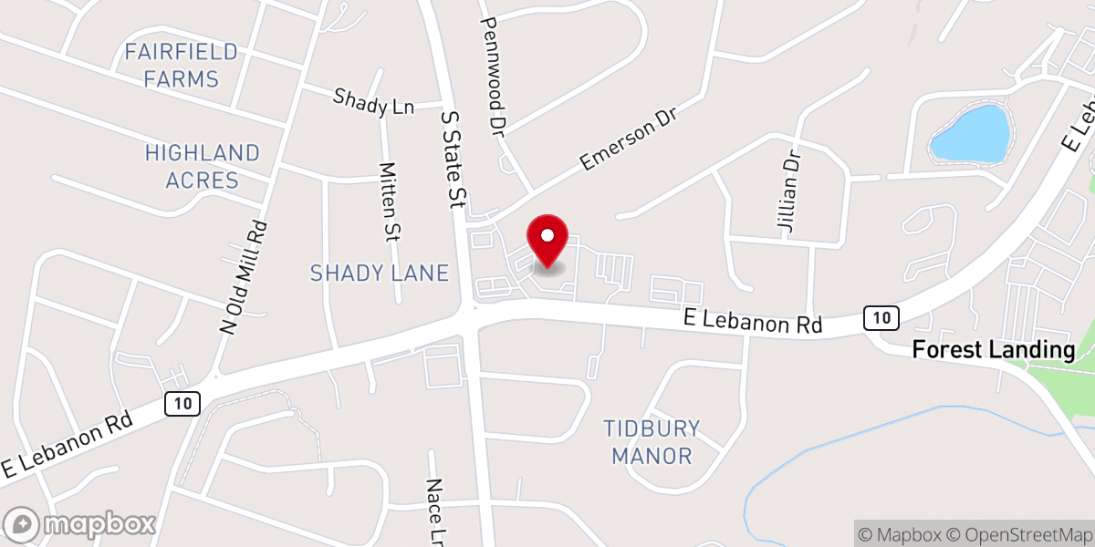 Map showing location of Calvary Church (Assemblies of God)