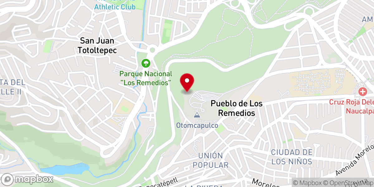 Map showing location of Capilla de San Miguel Arcángel