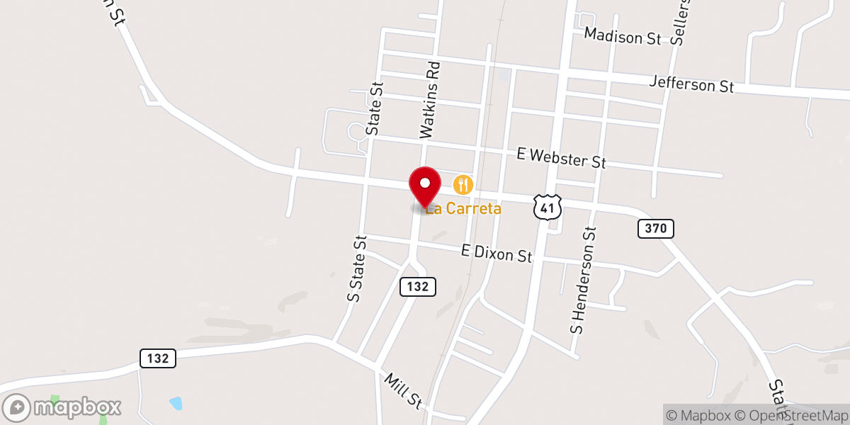 Map showing location of Iglesia Palabra de Fe