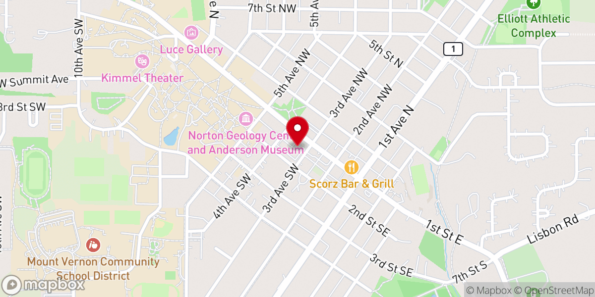 Map showing location of United Methodist Church