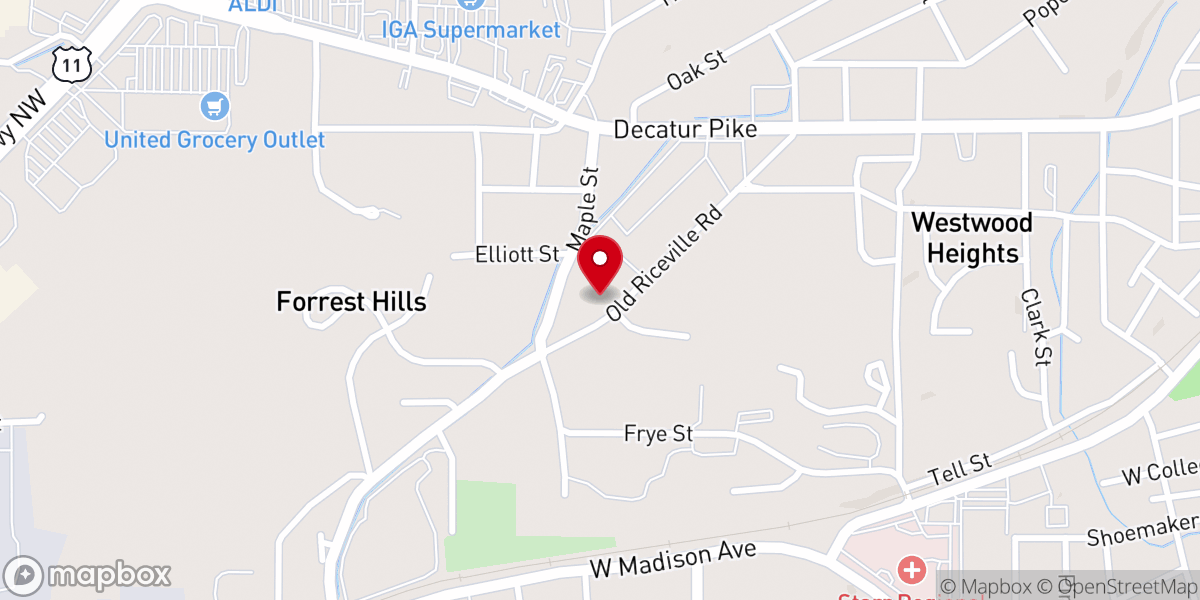 Map showing location of Voice of Deliverance Ministry