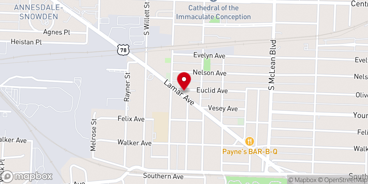 Map showing location of Abundant Life Temple