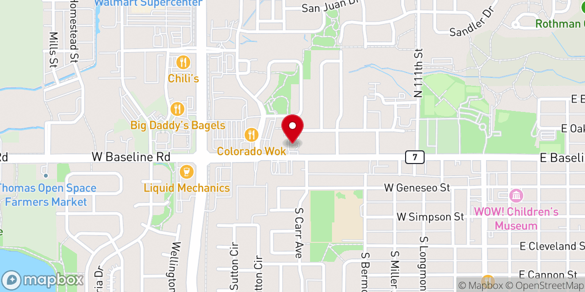 Map showing location of Sister Carmen Community Center Thrift Store