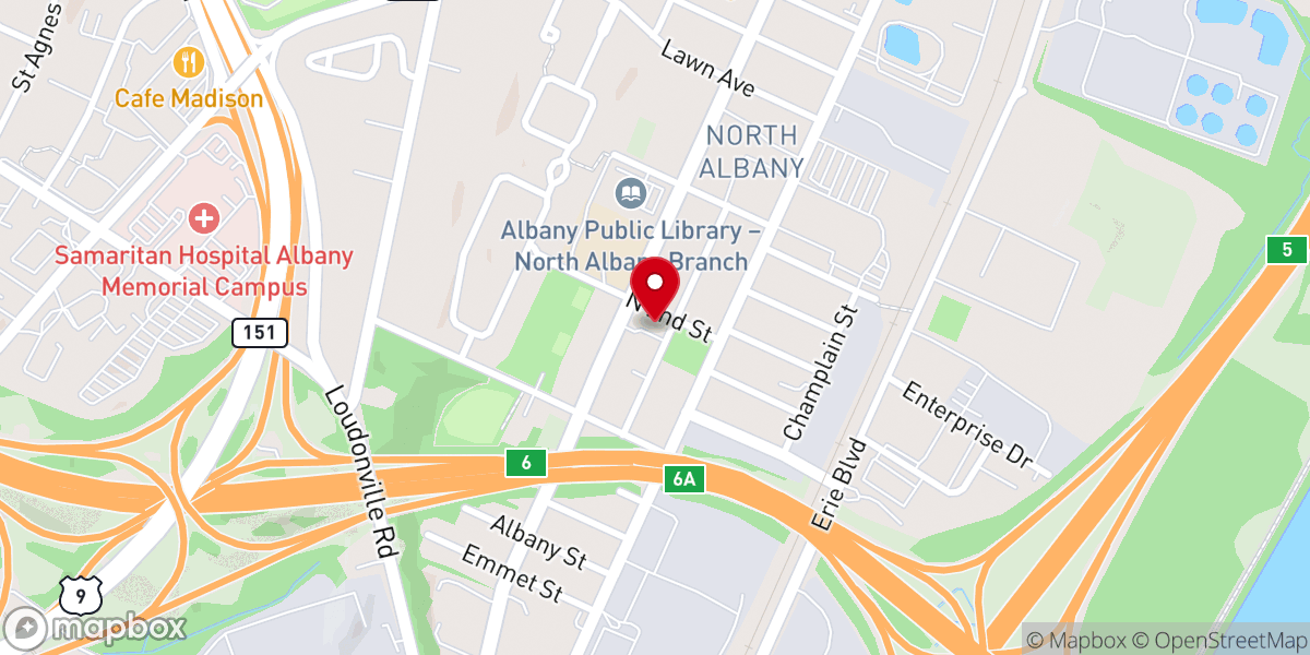 Map showing location of Sacred Heart of Jesus Church