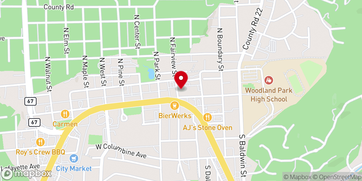 Map showing location of Ute Pass Cultural Center
