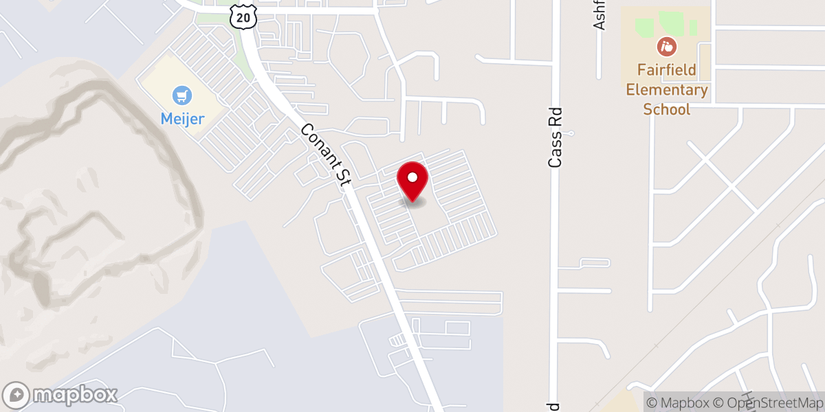 Map showing location of Calvary Church