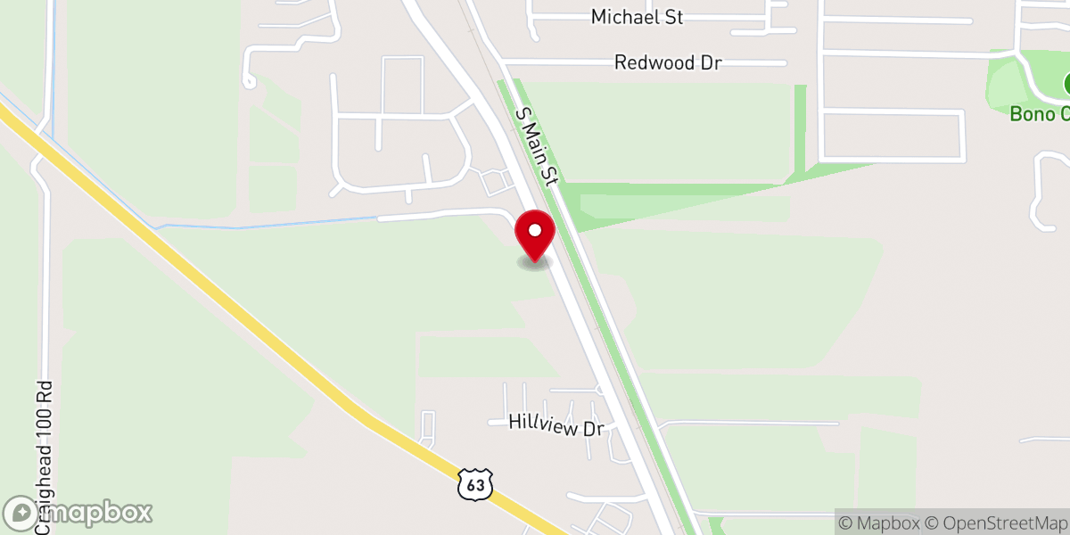 Map showing location of Bono Missionary Baptist Church