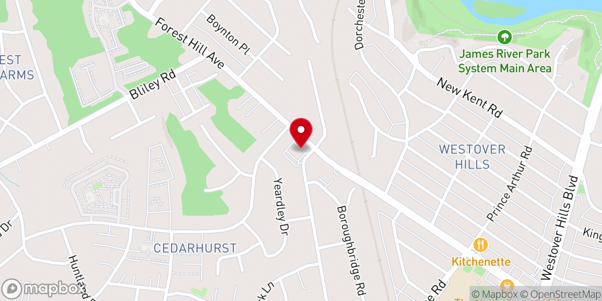 Map showing location of Bethany Christian Church