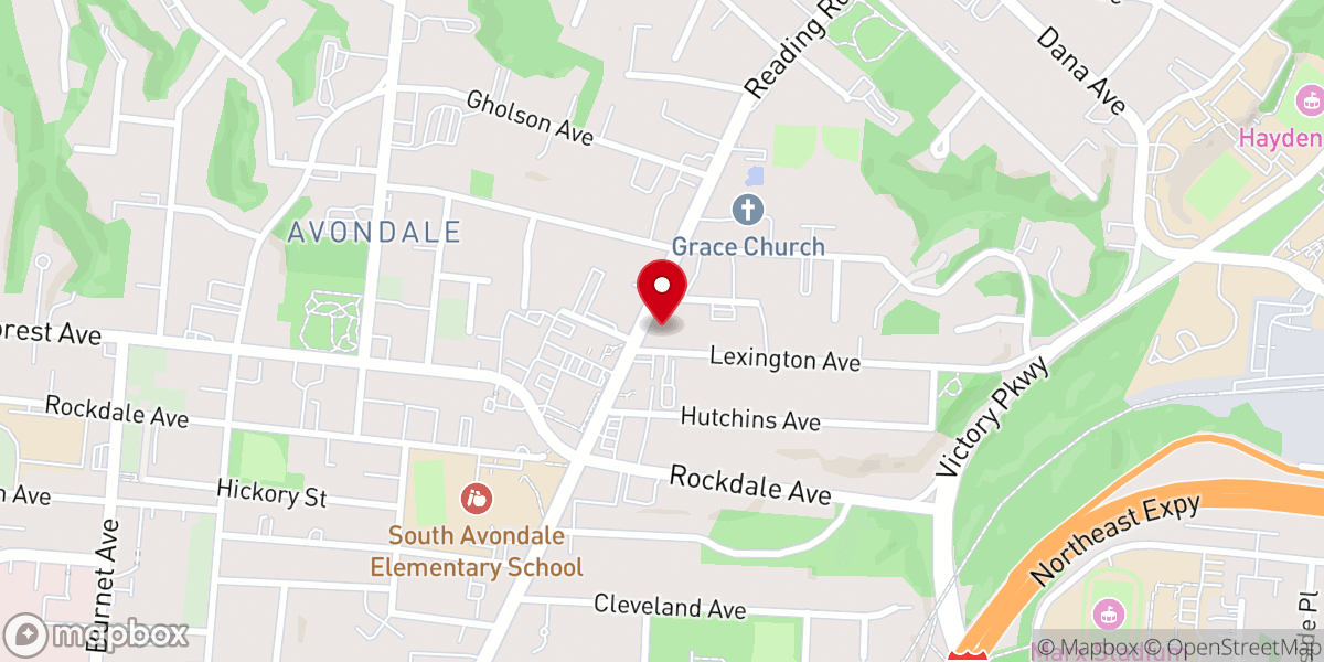 Map showing location of Southern Baptist Church