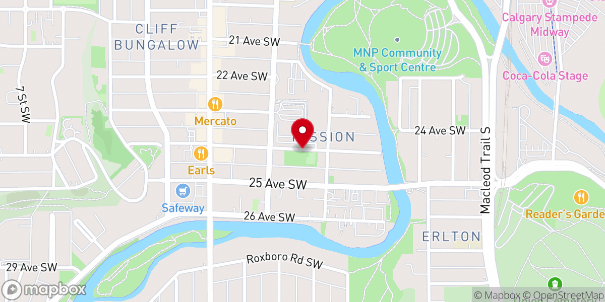Map showing location of Mission