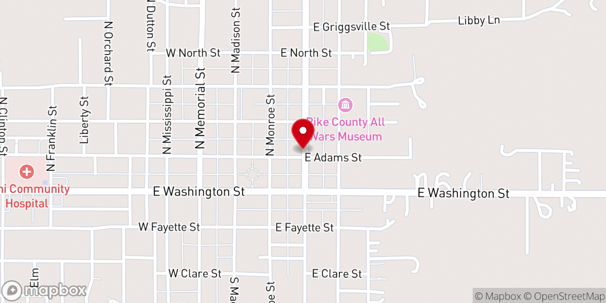 Map showing location of Saint Marys Catholic Church
