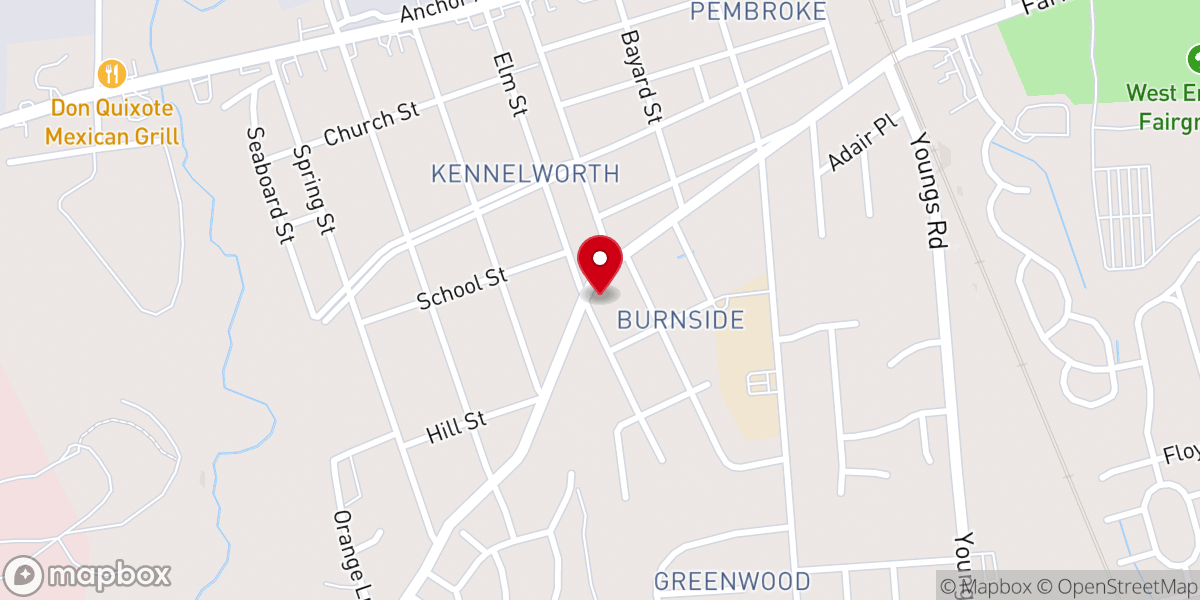 Map showing location of Good News Baptist Church