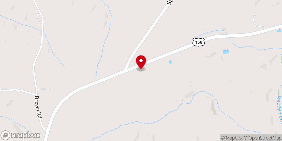Map showing location of Beulah Baptist Yanceyville, NC