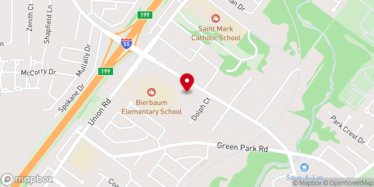Map showing location of St. Louis Southside Seventh-day Adventist Church