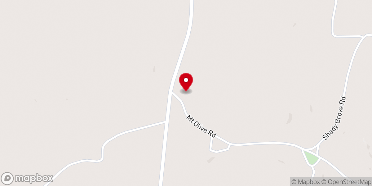 Map showing location of Mount Olive Church of Christ
