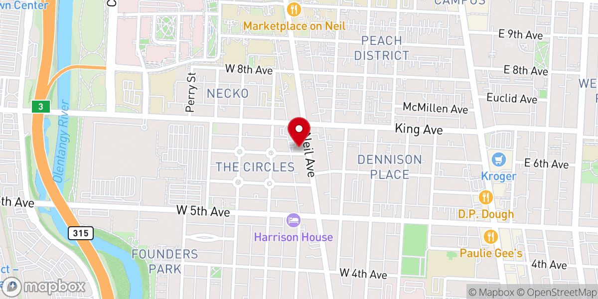Map showing location of H2O Church