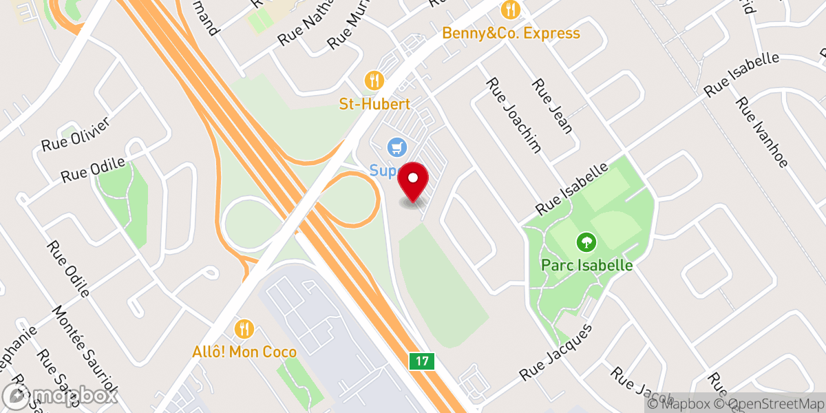 Map showing location of Église Le Portail - Laval