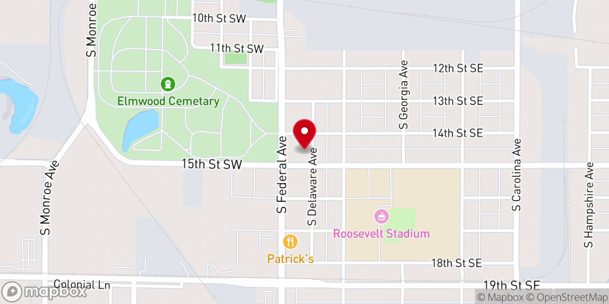 Map showing location of New Life Tabernacle