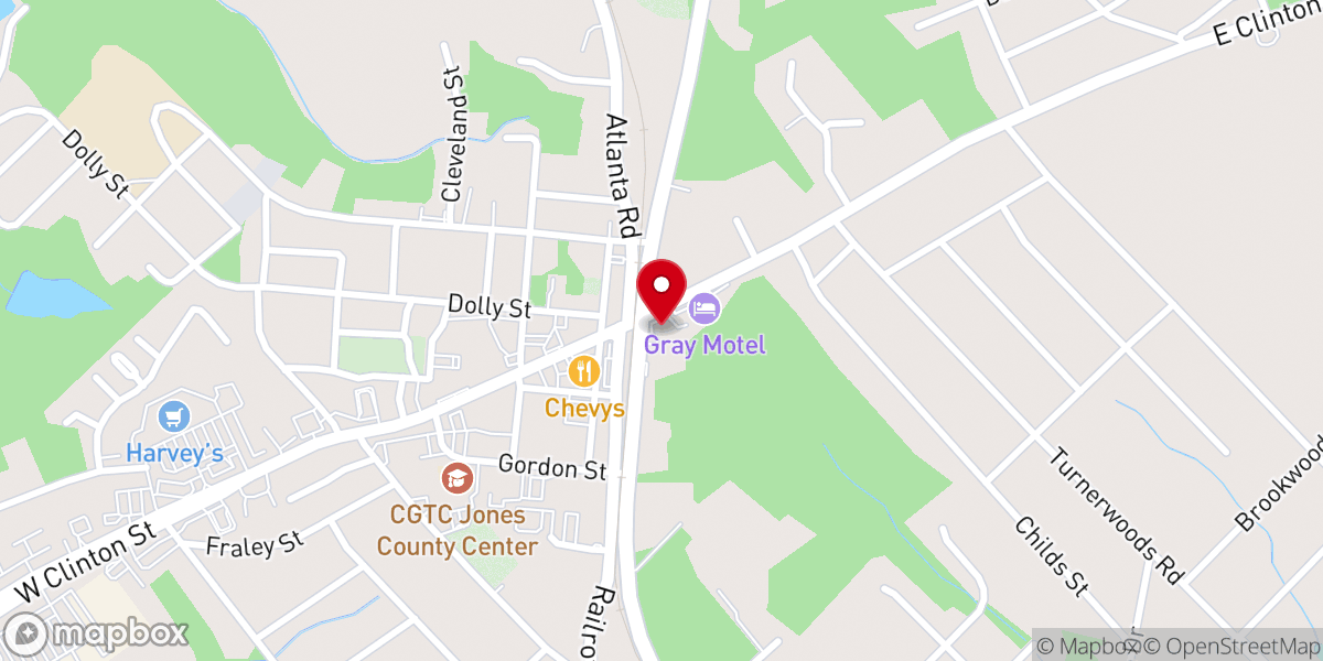 Map showing location of Central Baptist Association Msn Center