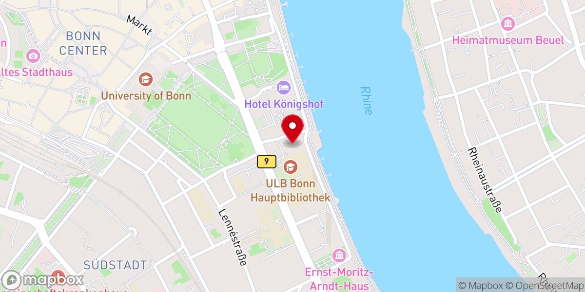 Map showing location of Evangelische Lukaskirchengemeinde Bonn