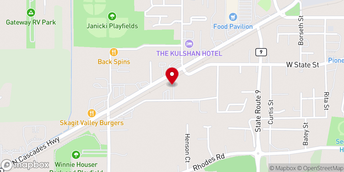 Map showing location of Bible Baptist Church