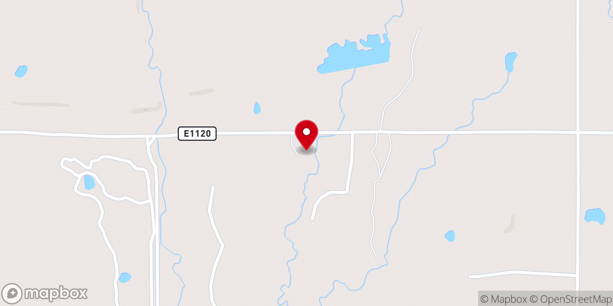 Map showing location of Creek Chapel