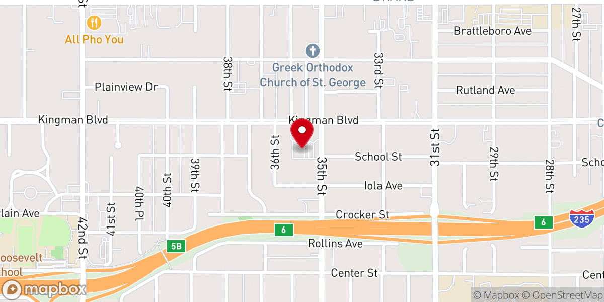 Map showing location of Des Moines Fellowship