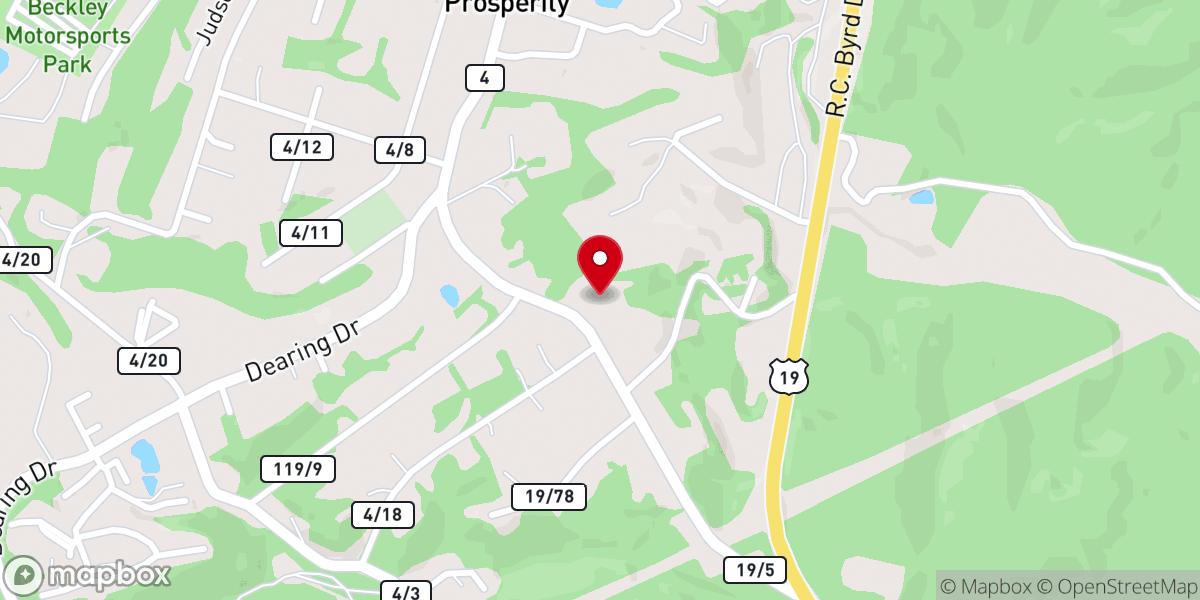 Map showing location of Prosperity Bible Church