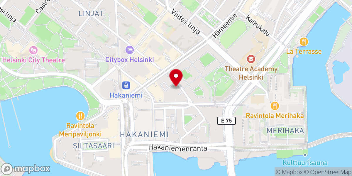 Map showing location of Helsingin Saalem-seurakunta