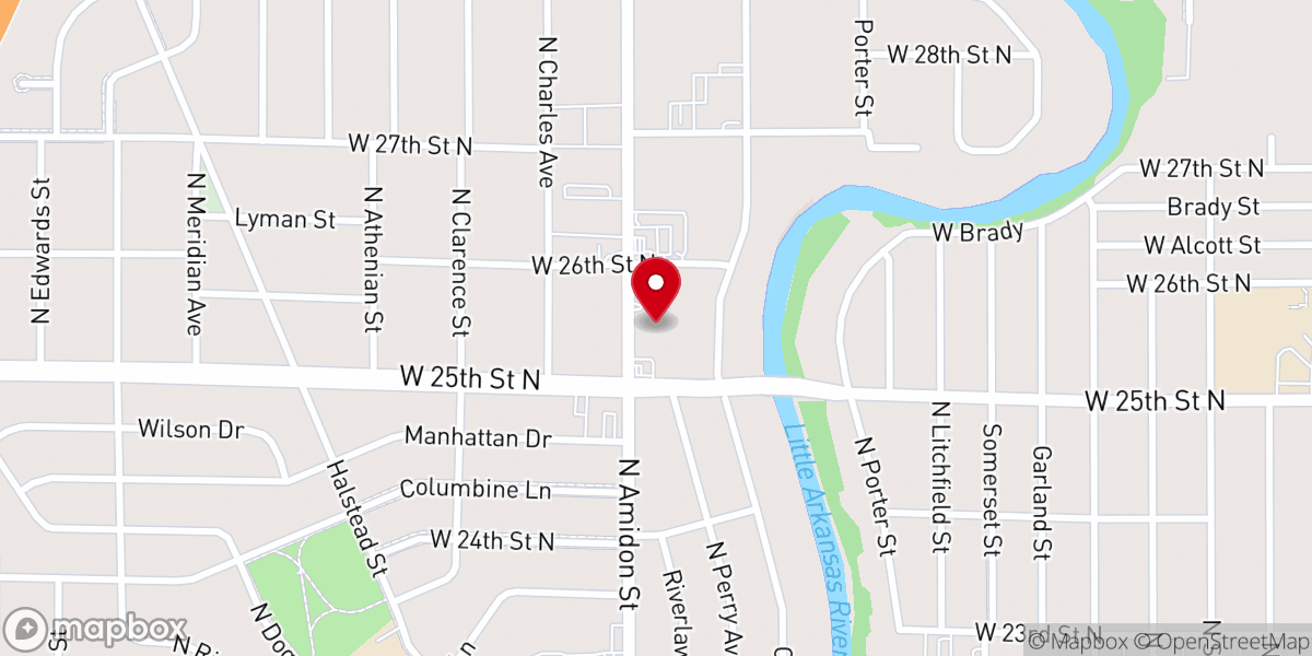 Map showing location of Park Place Ministry Center